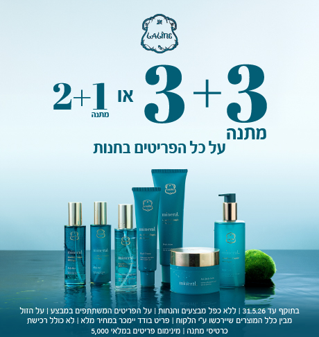 3+3 או 2+1 על כל הפריטים בחנות!